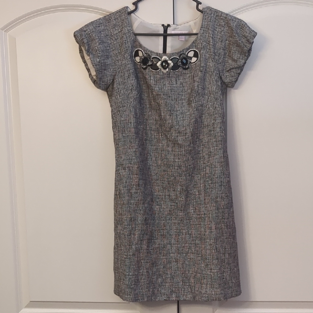 Rebecca Taylor Tweed Rhinestone Dress